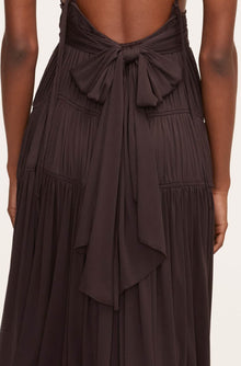 Ruched Mesh Maxi Dress | Walnut
