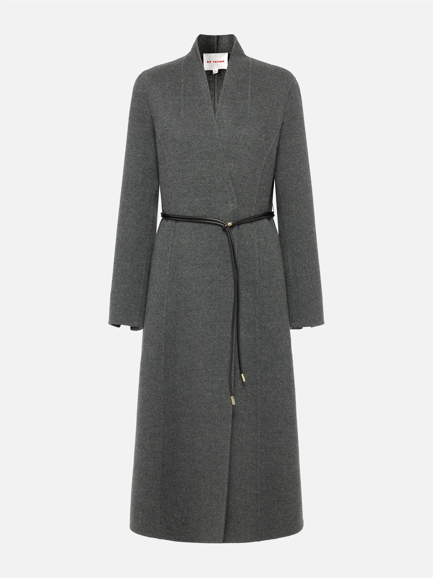 Wool-Cashmere Double-Faced Coat | Horn Gray