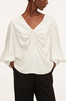 Drawstring Long Sleeve Blouse | Snow