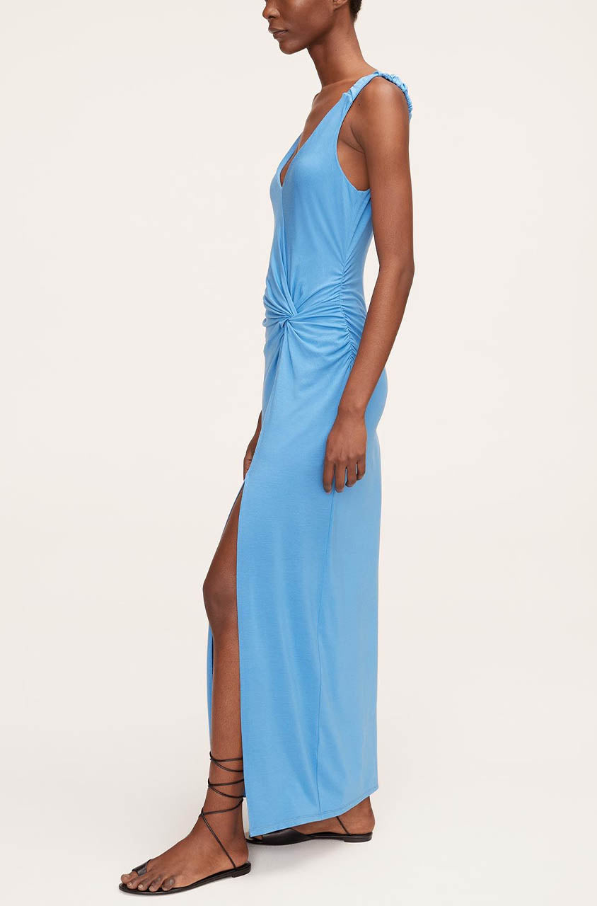 Twist Modal Front Dress | Infinity Blue