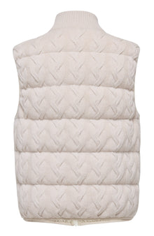 Stand Collar Goose Down Vest | White