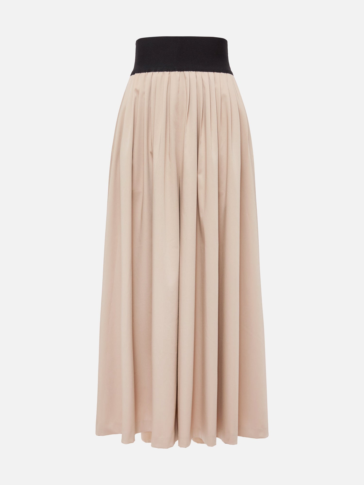 High-Waist Relaxed-Fit Skirt Pants | Khaki