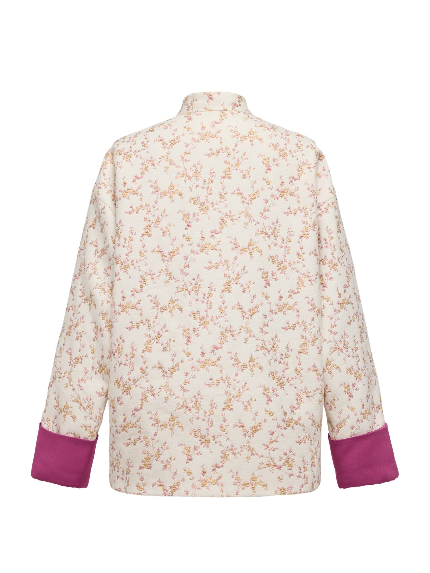 Floral-Print Quilted Jacket | Beige