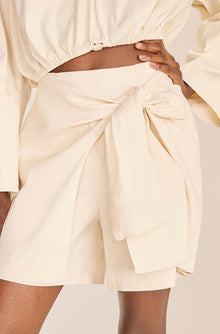 Poplin Skort | Eggshell