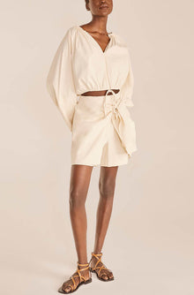 Poplin Skort | Eggshell