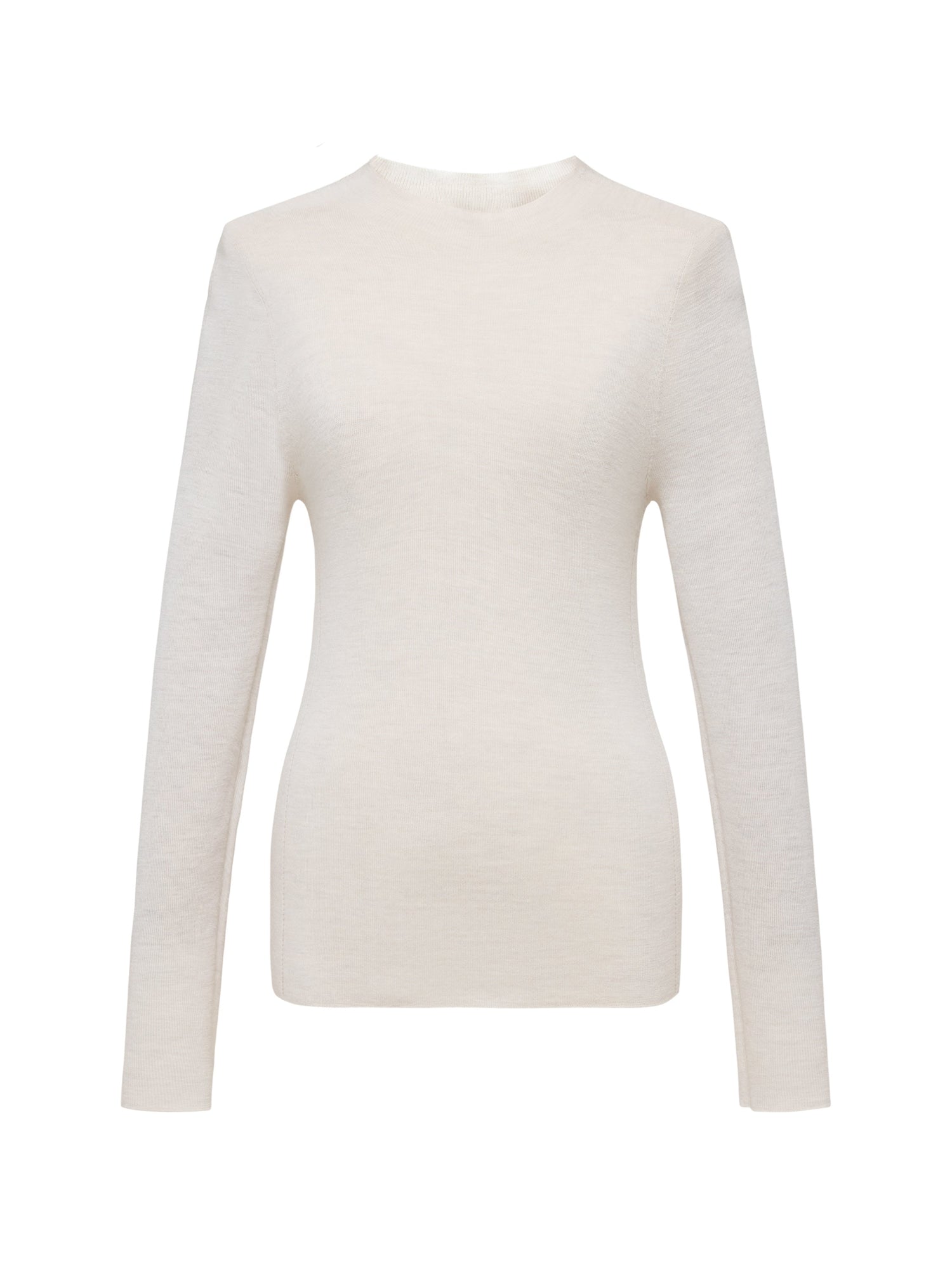 Machine Washable Wool Seamless Base Layer Top | White
