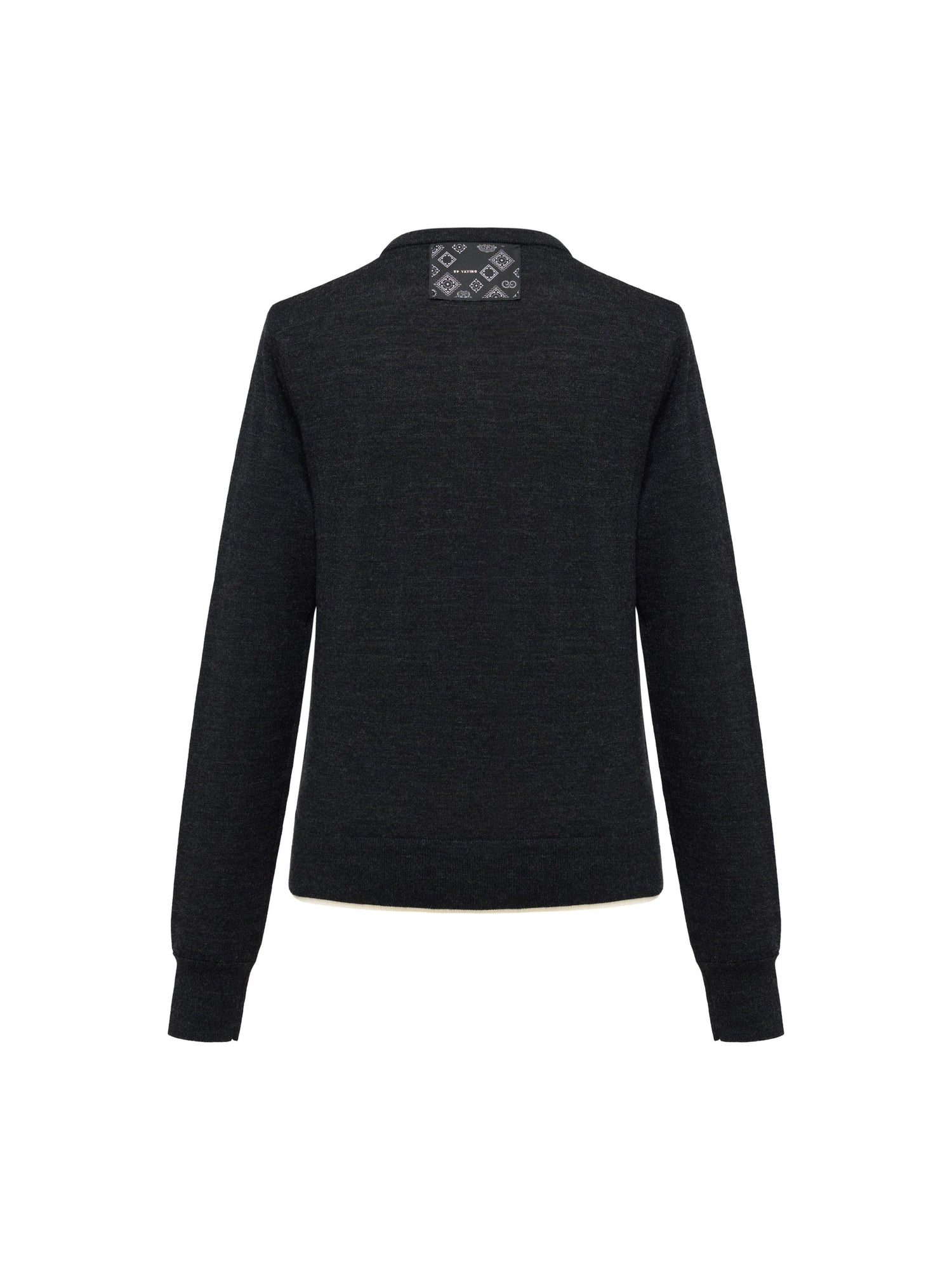 Layered Collar Two-Piece Wool Top | Grey