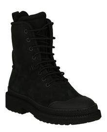 Ferragamo | Mixed Media Combat Boots