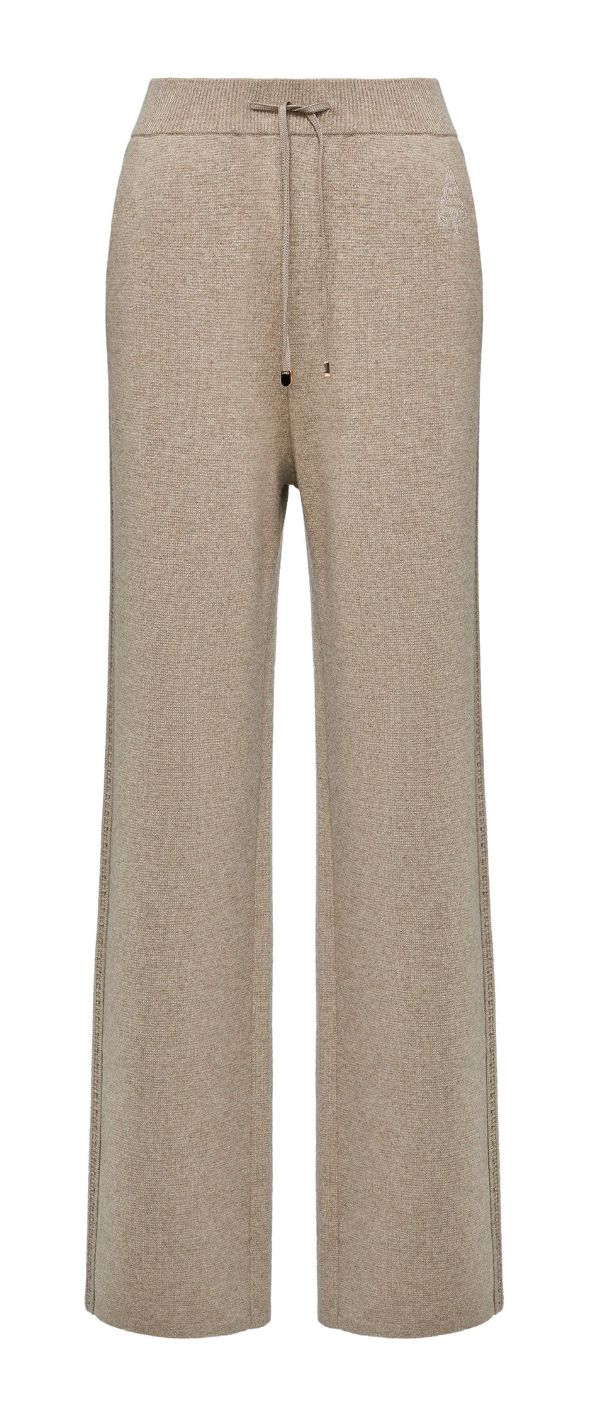 High-waisted Knit Straight Leg Pants | Camel