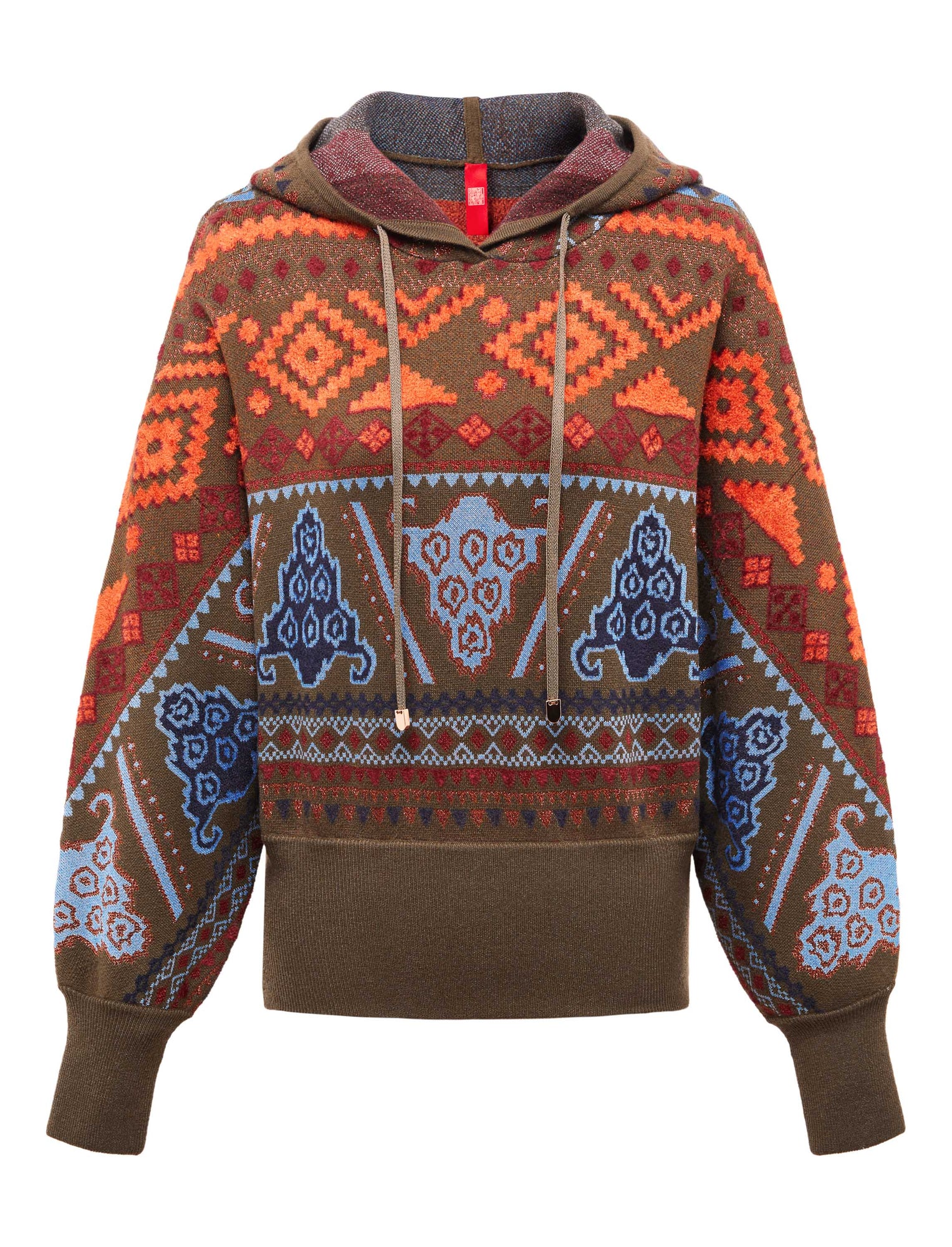 High-waisted Hooded Sweatshirt | Green