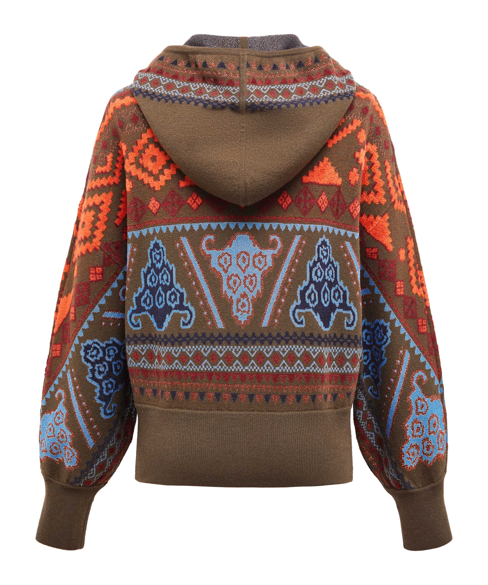 High-waisted Hooded Sweatshirt | Green