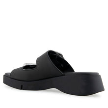 Faith Sandal Flatform | Black Faux Calf