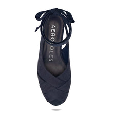 Roberta Dress Wedge | Navy Linen