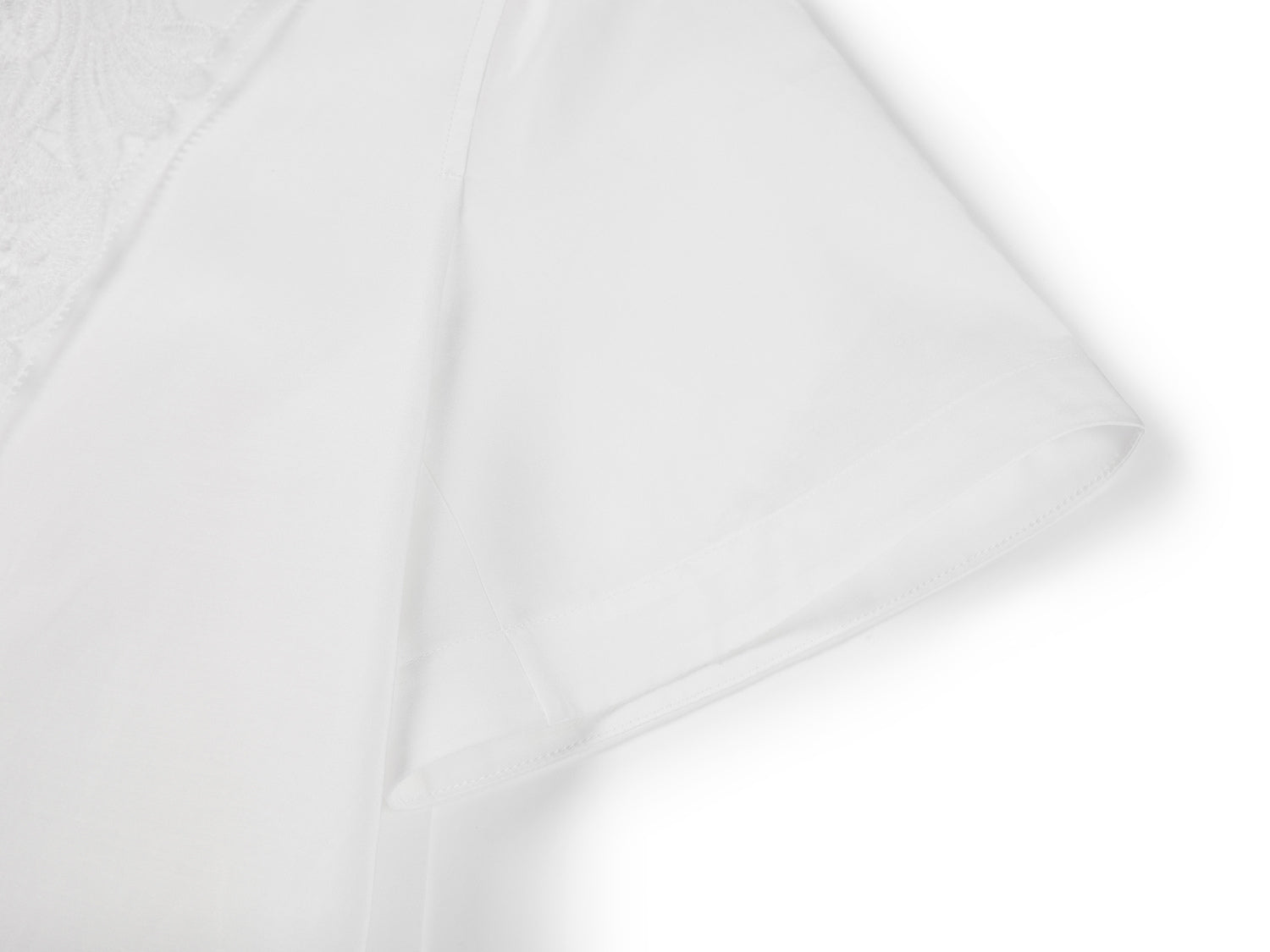 Silk-Cotton National Style Shirt | White