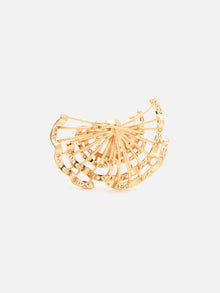 Brooch | Copper/Zircon/Fresh Water Pearls