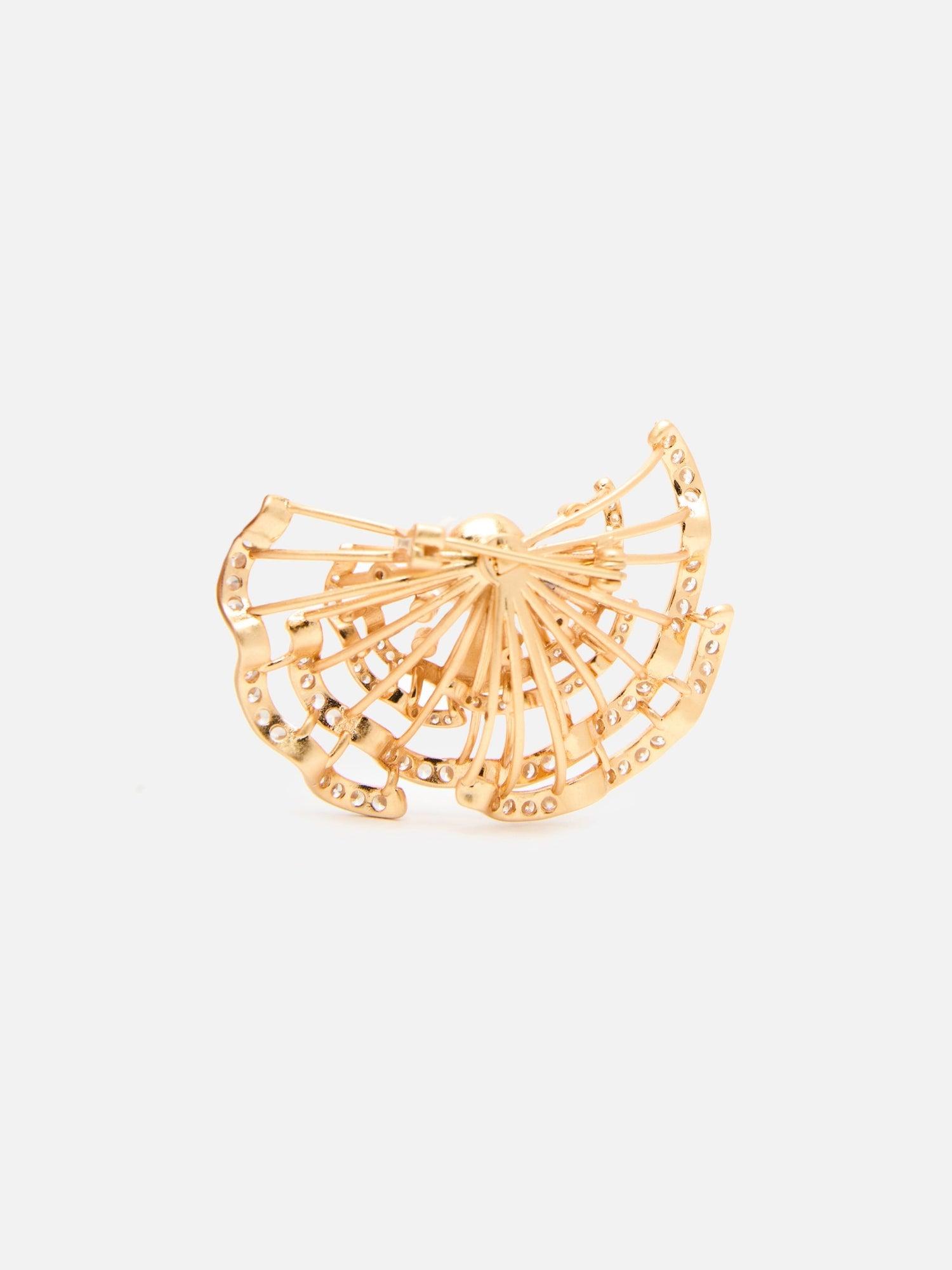 Brooch | Copper/Zircon/Fresh Water Pearls