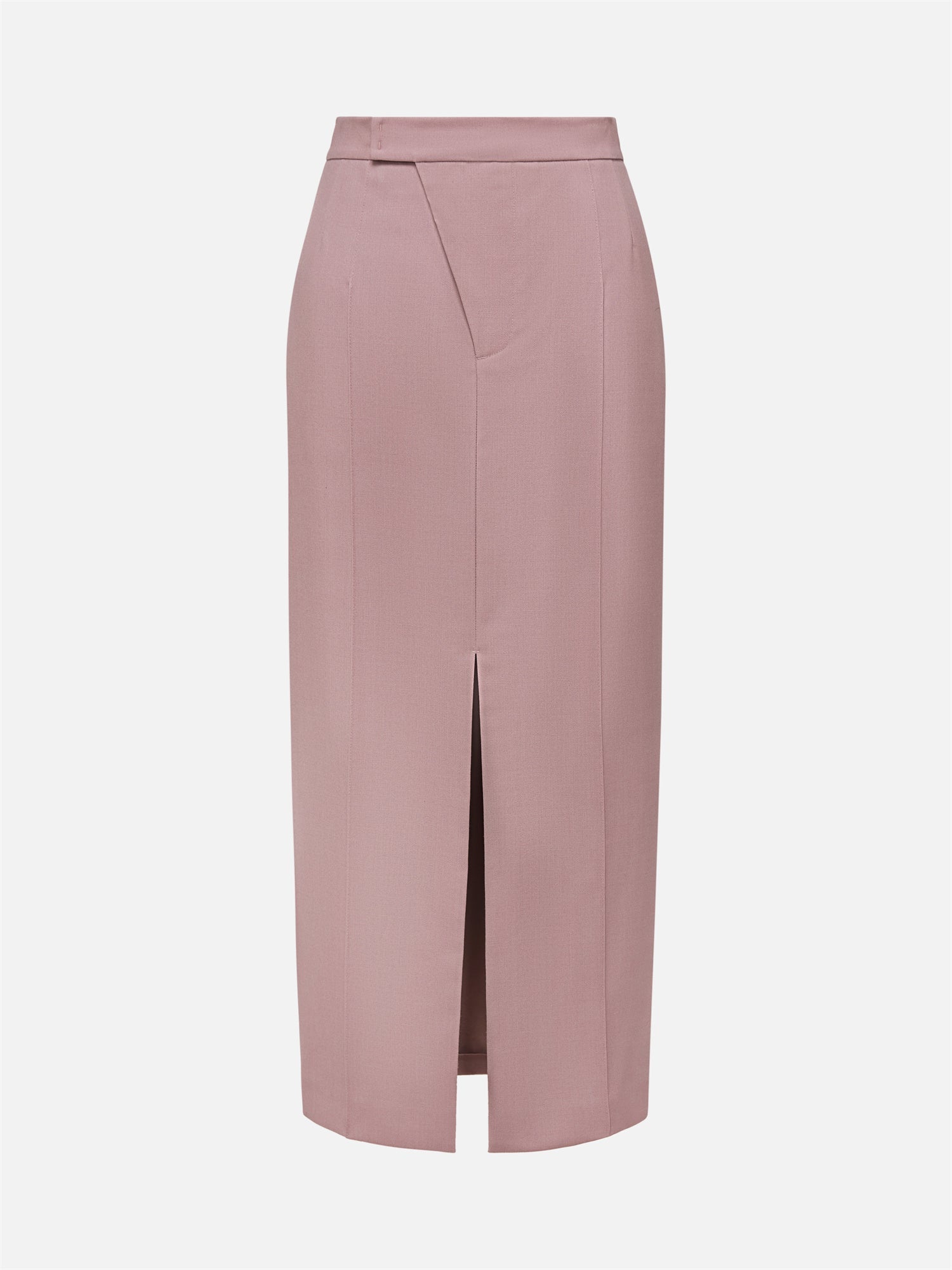 Silk-Wool Pleated Skirt | Purple