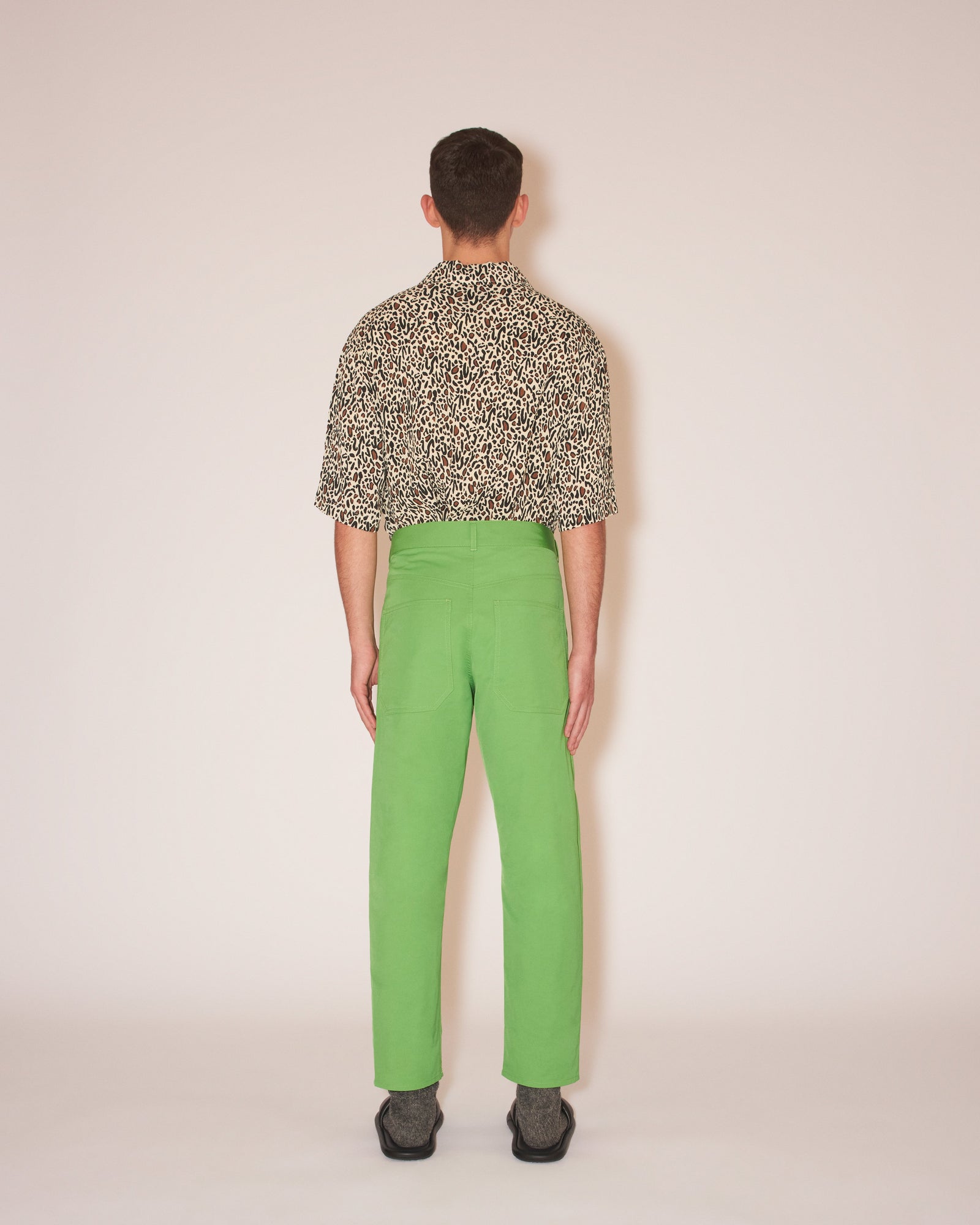 Mens | Jasper Cropped Straight-Leg Jeans | Green Ss22