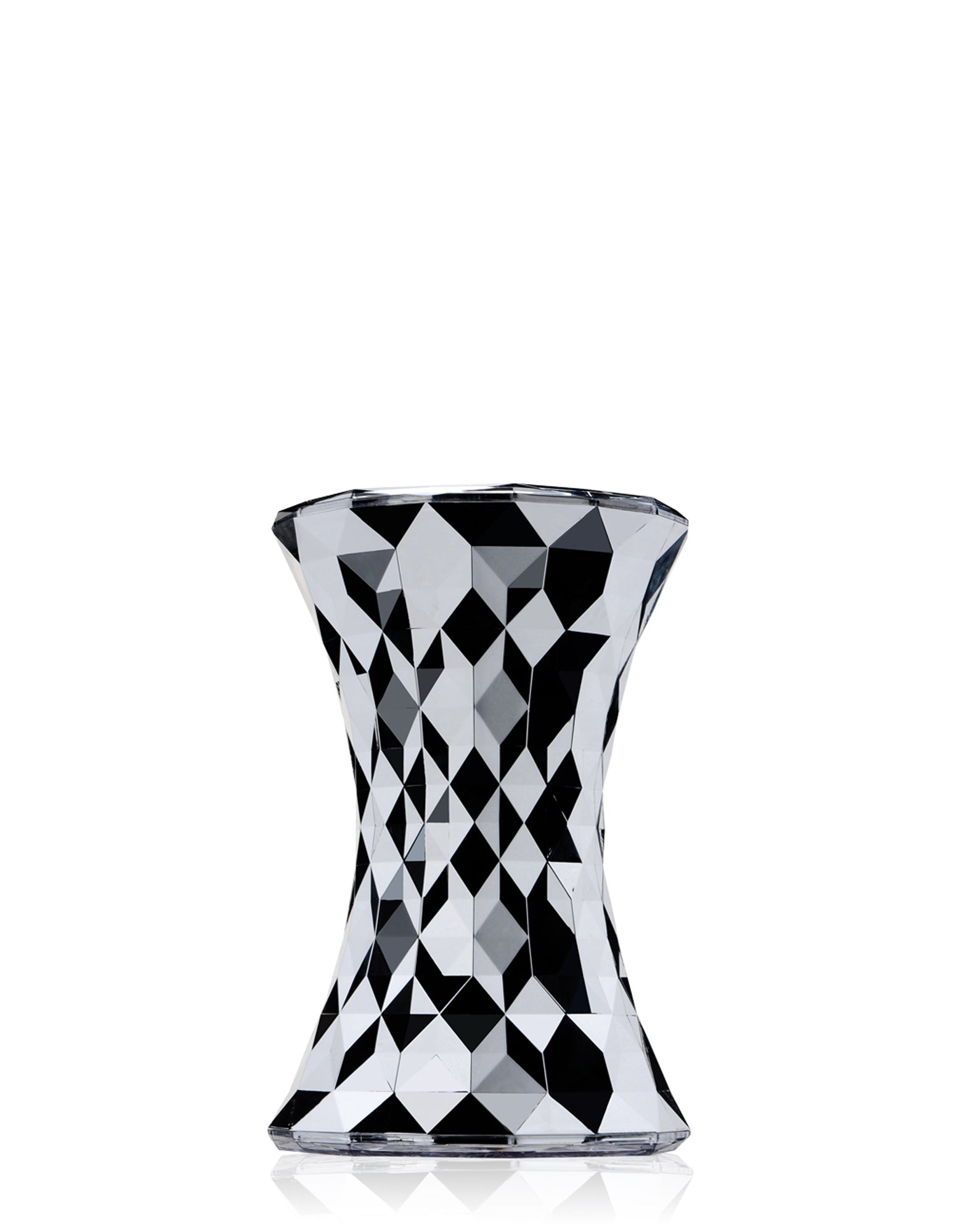 Stone Low Stool | Single | Chrome