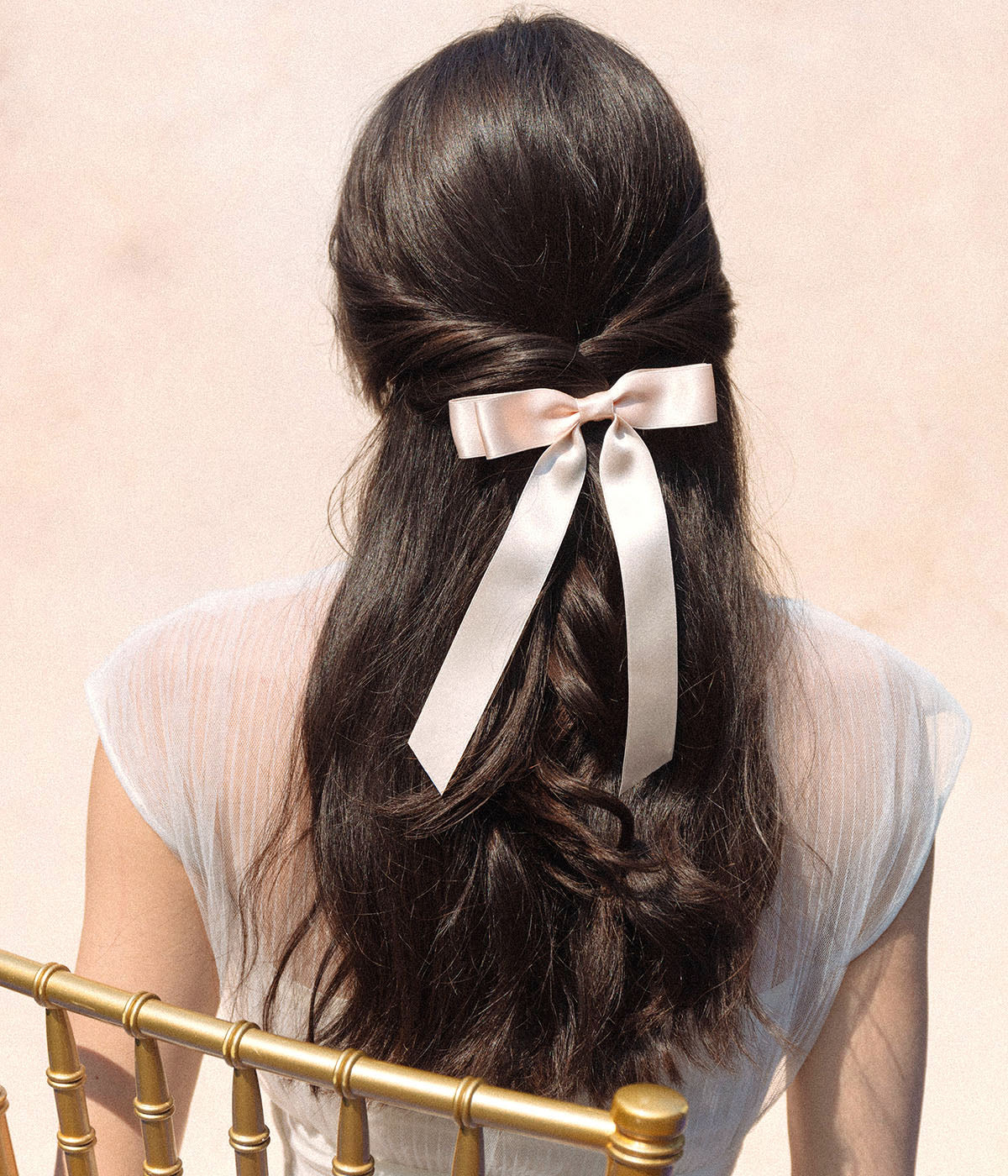 Loren Hope x Bardot Bow Gallery - Silk Hair Bow in Blush - Loren Hope