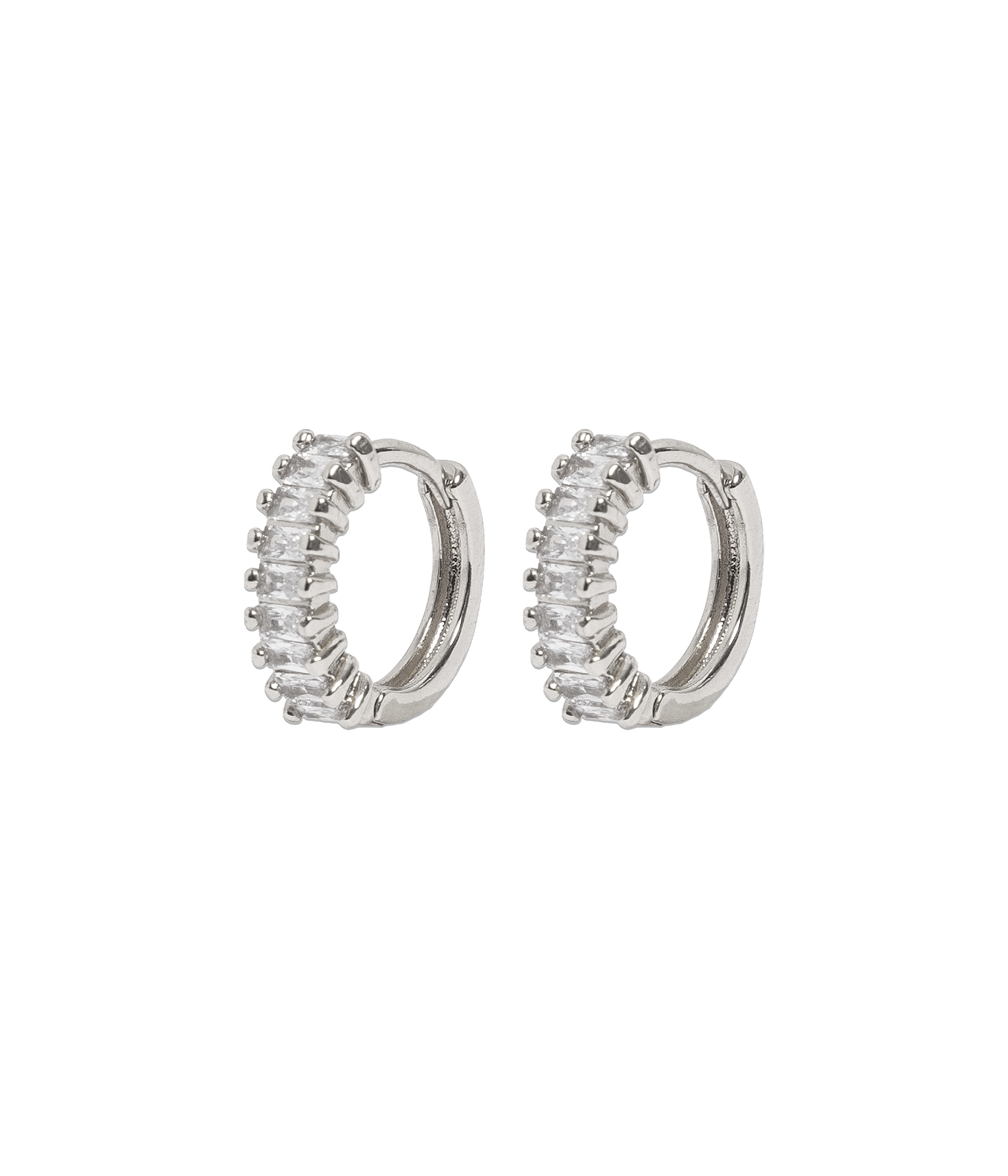 Elowen Huggie Hoops in Silver - Loren Hope