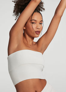 Chunky Knit Crop Top | White