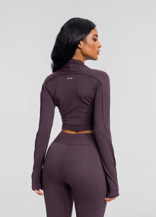 Drawstring Crop Top | Midnight Plum