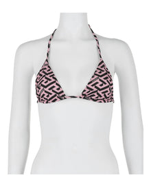 Versace | Greca Print Triangle Bikini Top