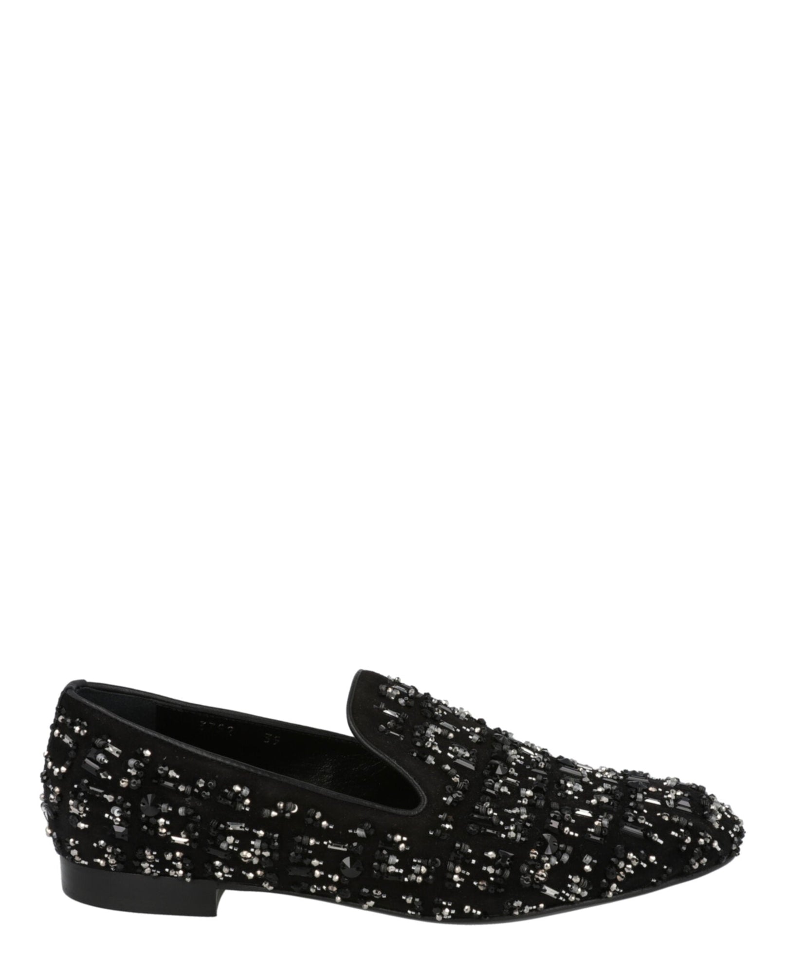 Versace | Suede Bead-Embellished Slippers