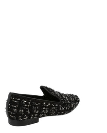 Versace | Suede Bead-Embellished Slippers