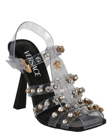 Versace | Crystal Embellished Heel Sandals