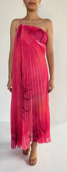 Hemant & Nandita | Poly Satin Long Dress | Pink