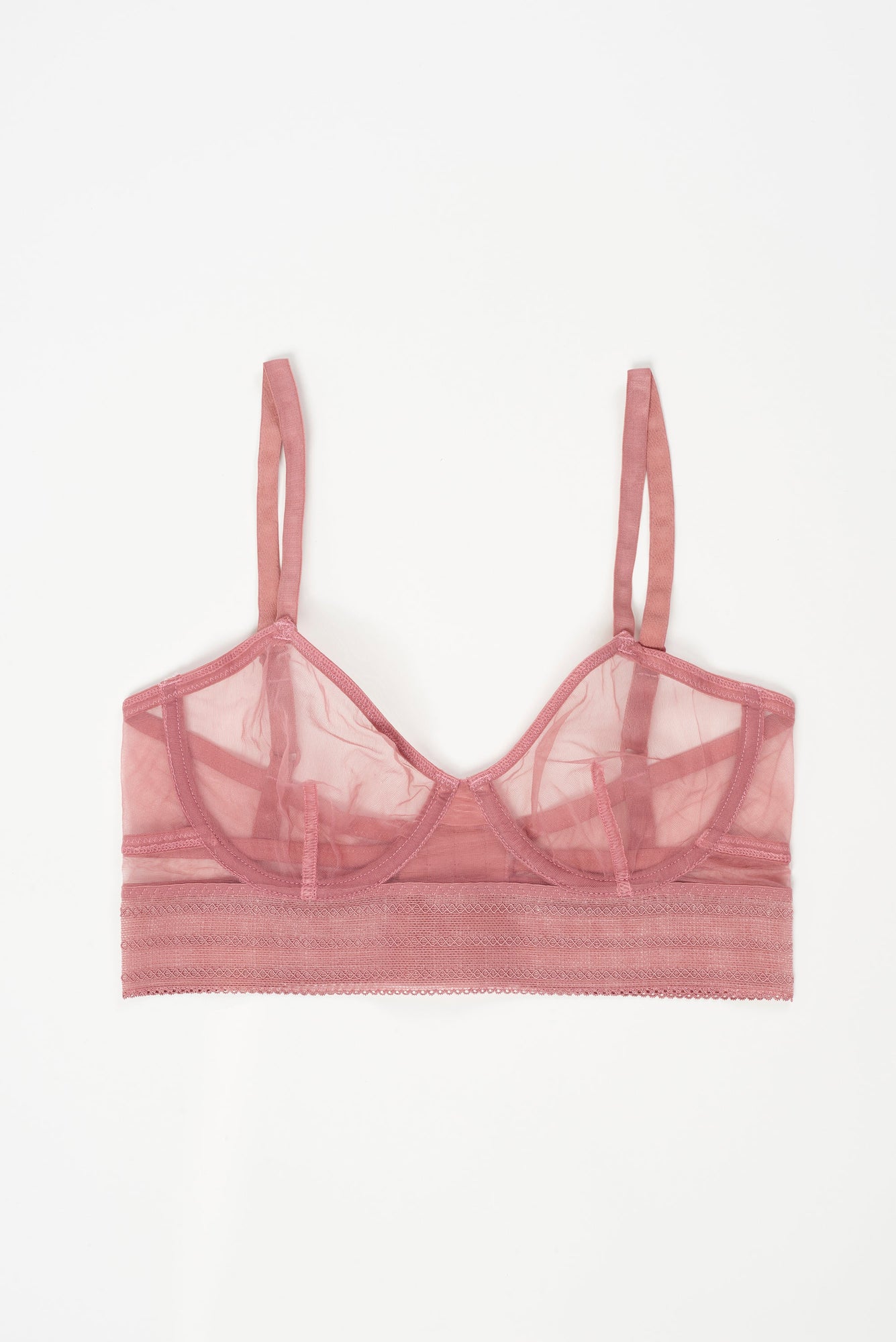 Bare Underwire Full Cup Longline Bra | Rose Dust