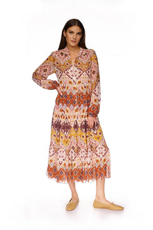 Lolan Dress | Rose Dawn Geo Emblem