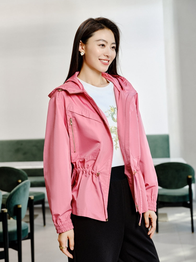 Silk Outdoor Jacket | Pink