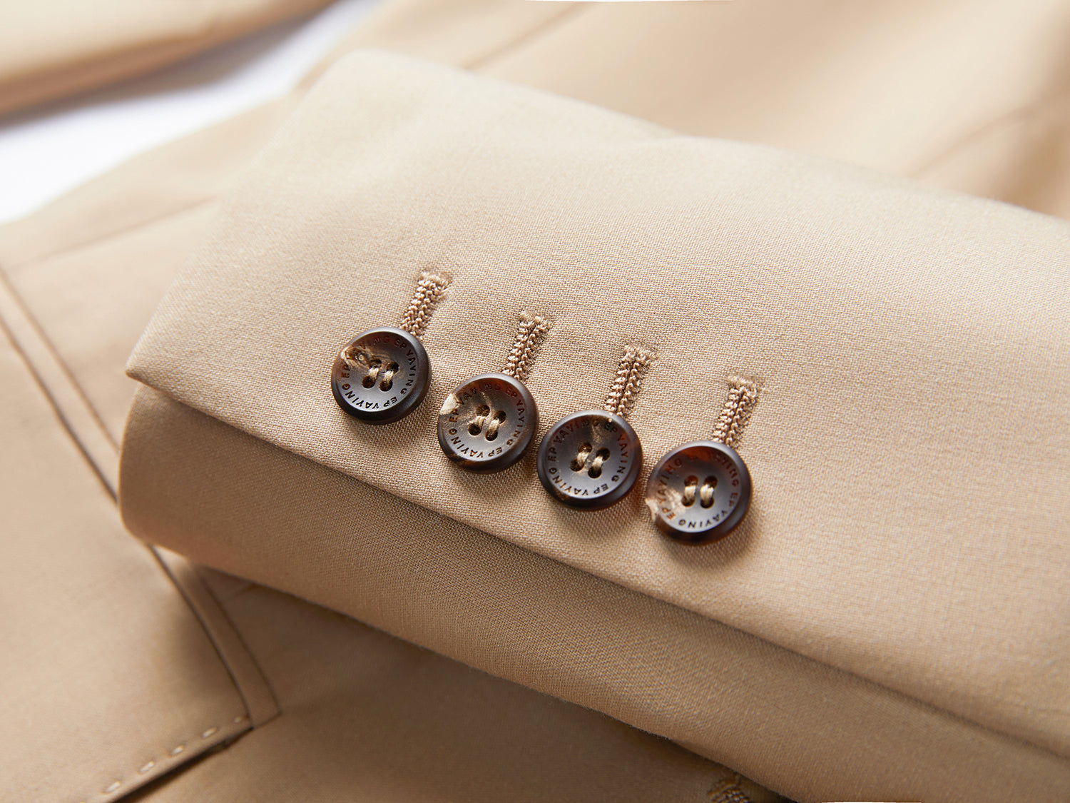 Wool Blended Waist Coat | Camel
