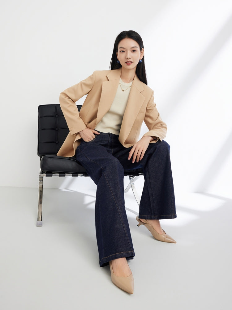 Wide-Leg Jeans | Navy
