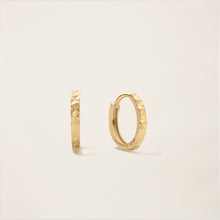 Womens | Faceted Huggie Earrings | 14K Solid Yellow Gold