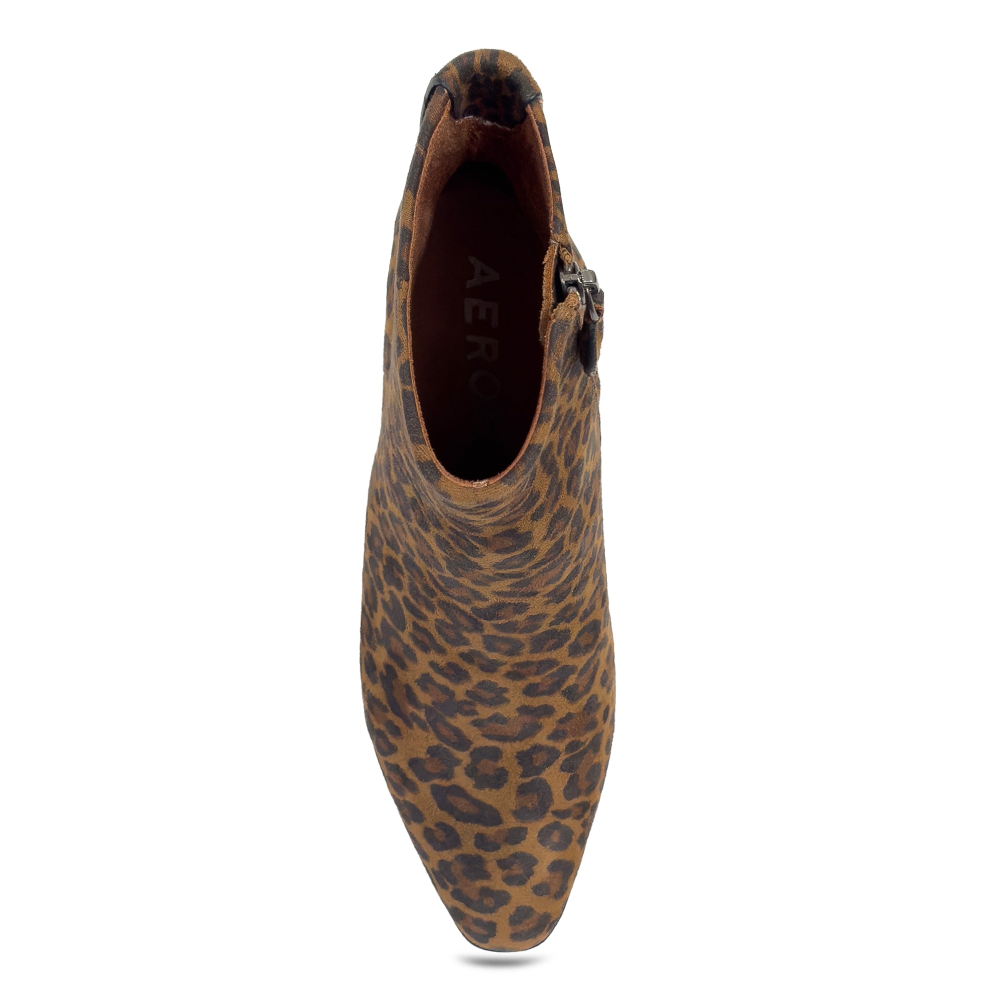 Mari Bootie Mid Block Heel | Tobacco Multi Faux Leopard Suede