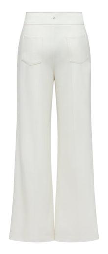 High-Waisted Wide-Leg Trouser | White