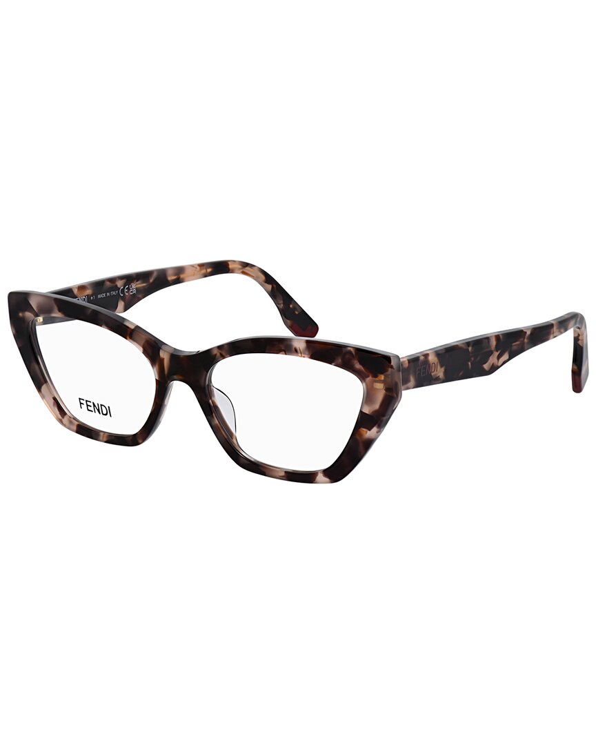 FENDI | Unisex | Fendi Way 54mm Optical Frames | Havana/Clear | Clear Lens