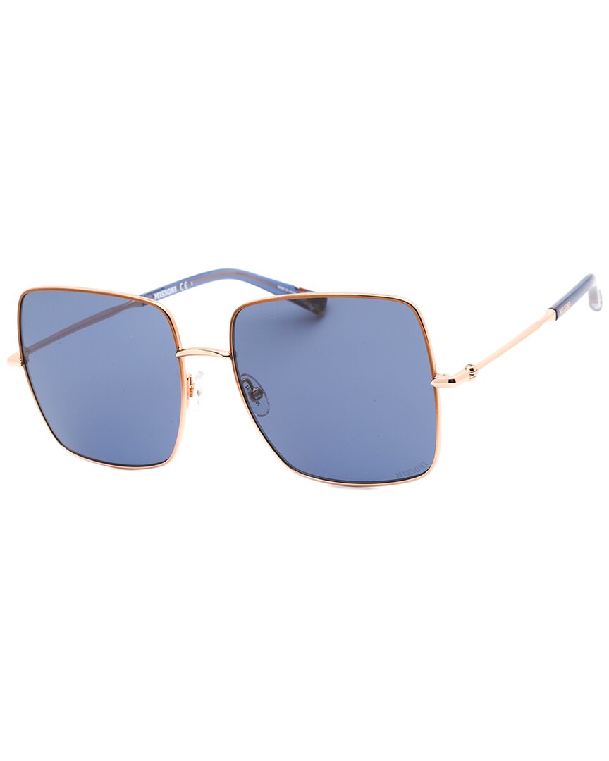 Missoni | Womens | MIS 0096/S 58mm Sunglasses | Brick Gold | Blue Lens