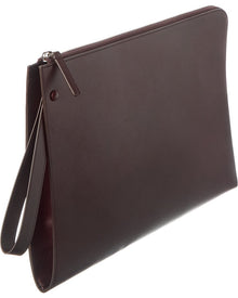 The Row | Womens | Leather Clutch - Large | Brown