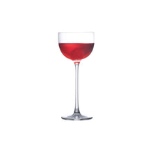 NUDE Savage pony glass designed by Remy Savage presneted with a red cocktail