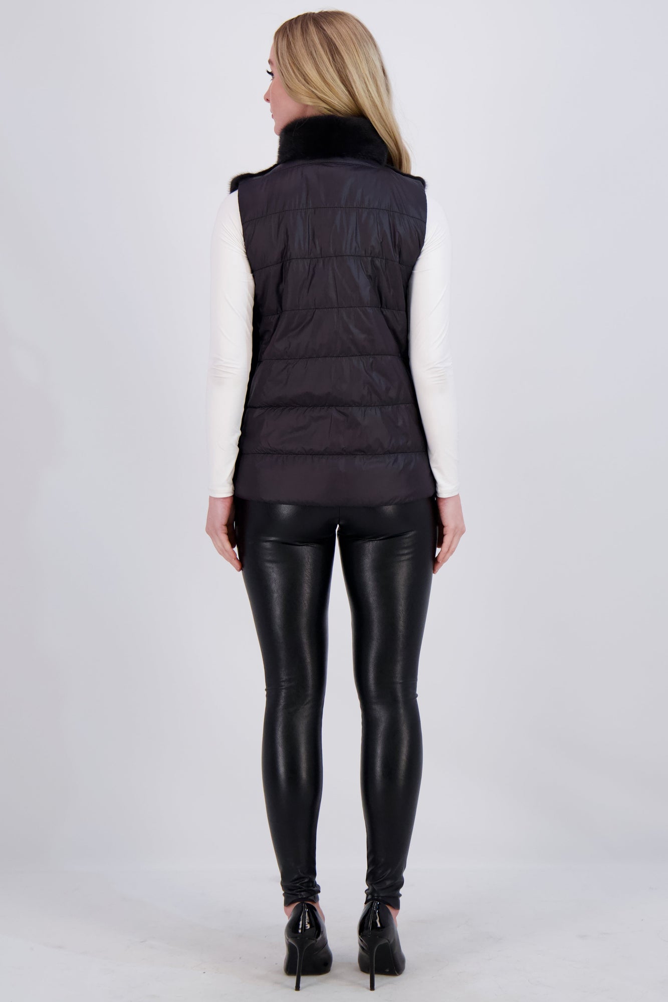 Mink Vest | Women | Dark Gray