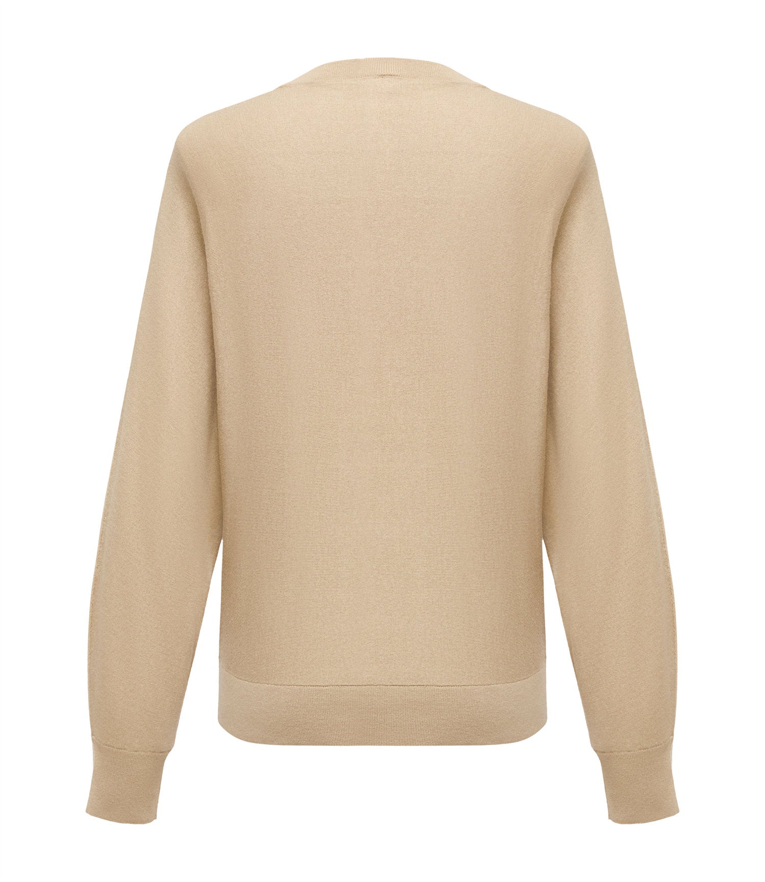 Silk and Wool Cashmere Knitted Sweater | Khaki