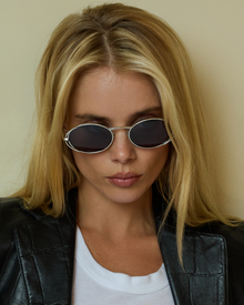 St. Tropez Sunglasses | Silver | Smokey Grey Lens