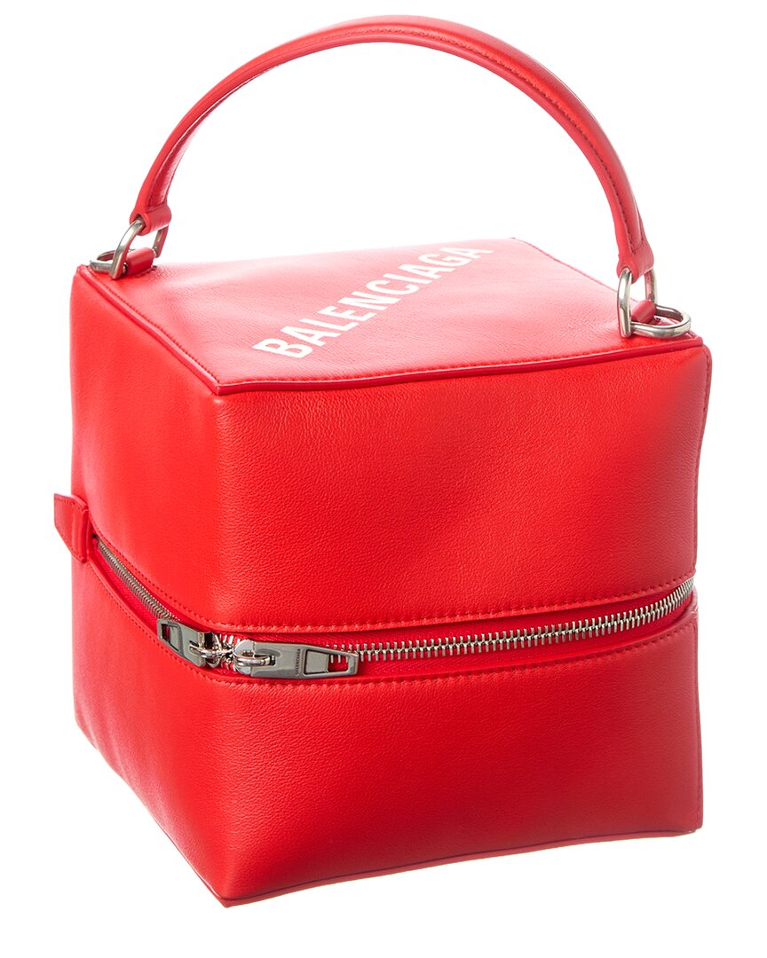 Balenciaga | Womens | Dolly Leather Shoulder Bag | Red