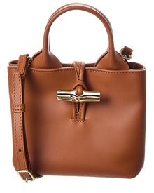 Longchamp | Unisex | Le Roseau XS Leather Handbag | Brown