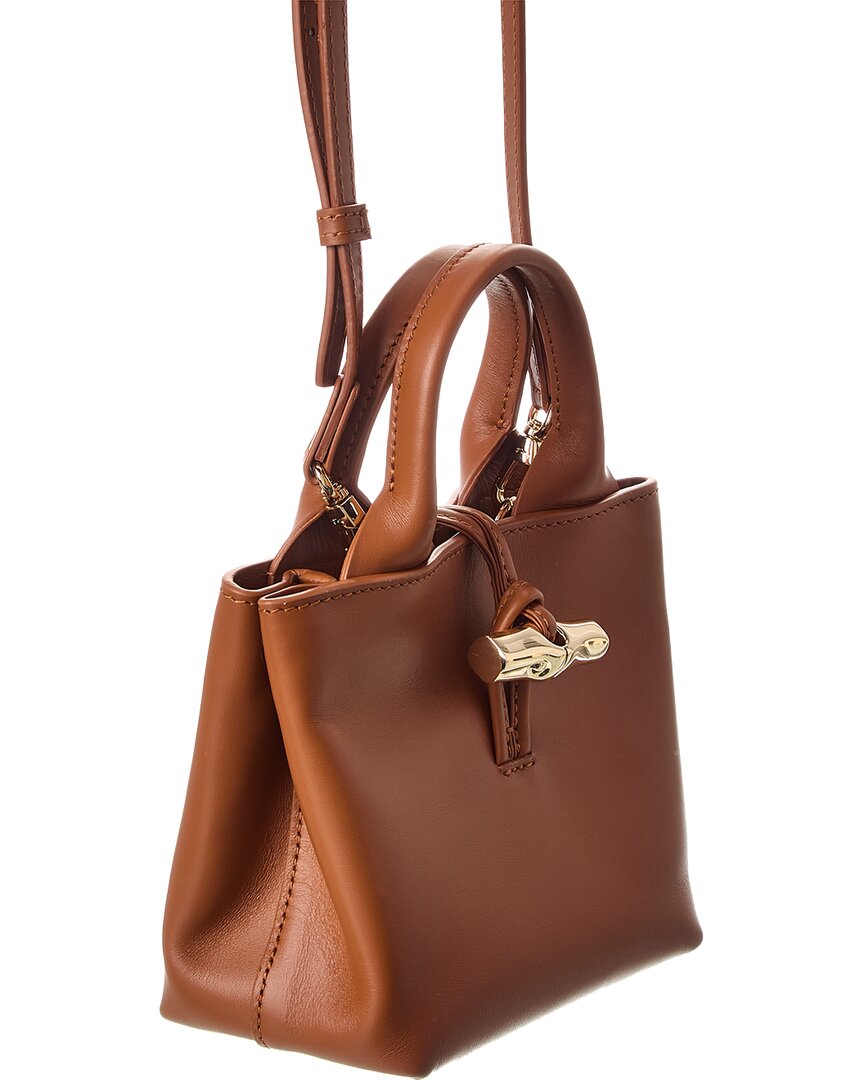 Longchamp | Unisex | Le Roseau XS Leather Handbag | Brown